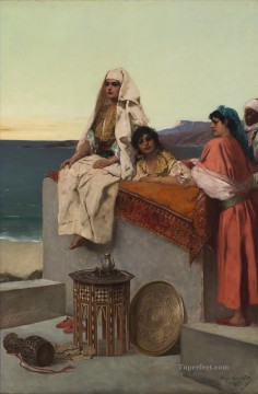 Árabe Painting - Cuestiones de procedencia Una tarde a la orilla del mar Jean Joseph Benjamin Constant Araber
